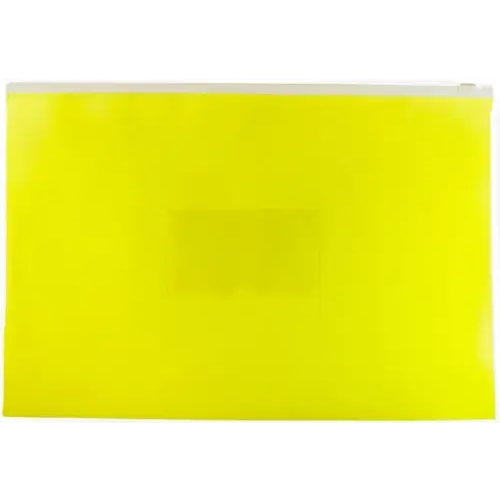 Бюрократ Папка на молнии ZIP А4 "Neon" желтая (DNEBPM4AYEL)