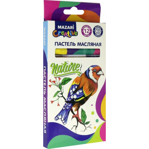 MAZARI Пастель масляная NATURE, 12 цветов