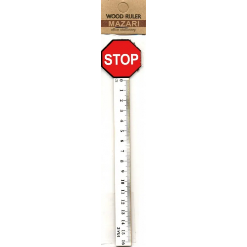 MAZARI Линейка деревянная "Sign" (16 см) (M-9724)