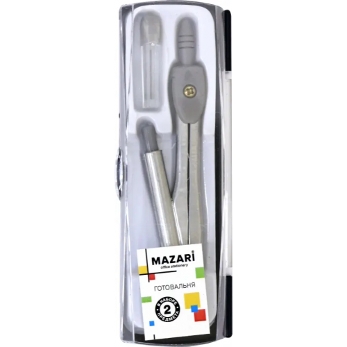 MAZARI Готовальня из 2-х предметов (циркуль, грифели)