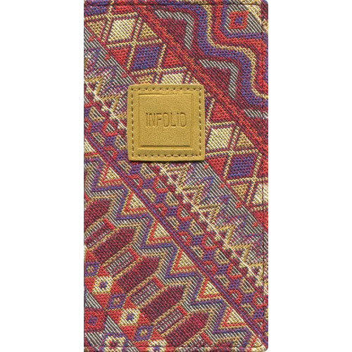 Доминанта Записная книжка "Folk" (96 листов, 9х16 см, клетка) (AZ669/bordo)