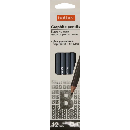 Хатбер Карандаши чернографитные Perfect, 12 штук, B