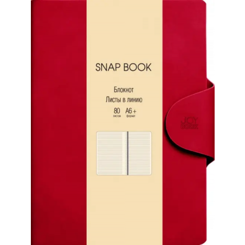 Listoff Блокнот. Snap book, 80 листов, линия, красный