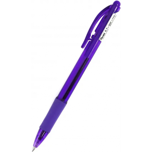 Pentel Ручка шариковая автоматическая, 0,7 мм, цвет чернил фиолетовый, арт. BK417-VN