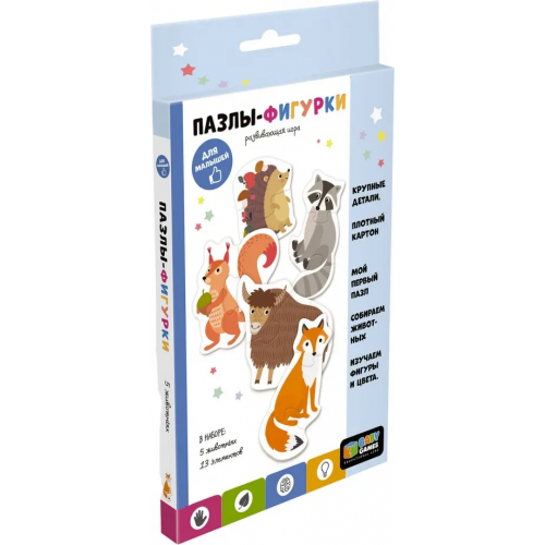 Оригами Baby Games. Пазлы-фигурки. Бык и 4 друзей