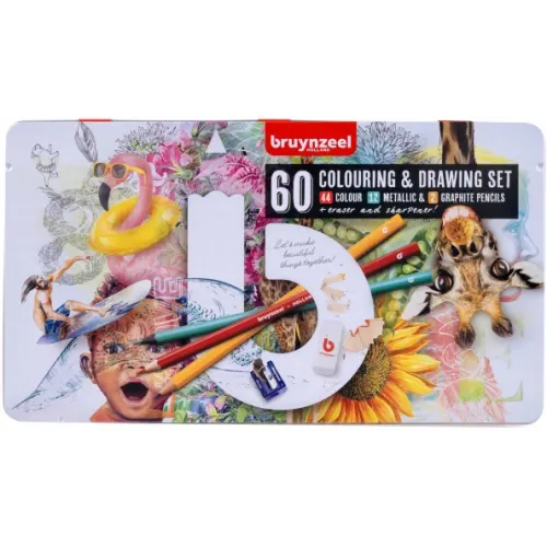 Bruynzeel Набор для рисования Creativ Artists, 60 предметов