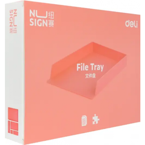 Deli Лоток для бумаг Nusign, горизонтальный, складной, розовый