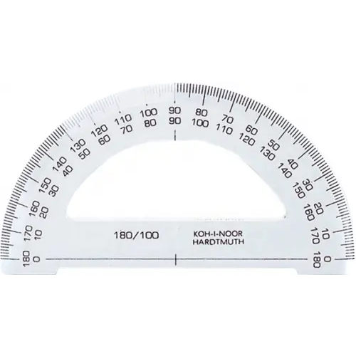 Koh-I-Noor Транспортир 180/100, прозрачный