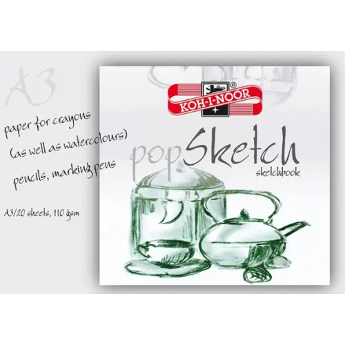 Koh-I-Noor Бумага для графических работ Pop Sketch, А3, 20 листов