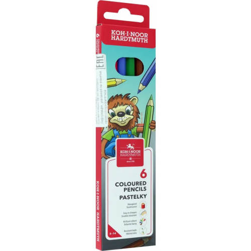 Koh-I-Noor Карандаши цветные Lion 3551, 6 цветов