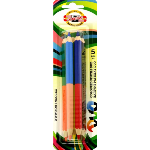 Koh-I-Noor Карандаши цветные Duo 2195, 5 штук, 10 цветов