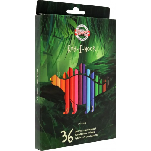 Koh-I-Noor Карандаши цветные Dino 3595, 36 цветов
