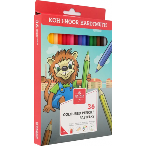 Koh-I-Noor Карандаши цветные Lion 3555, 36 цветов
