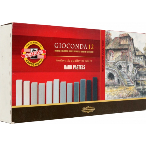 Koh-I-Noor Пастель твердая художественная Gioconda 8122, Gray Line, 12 цветов