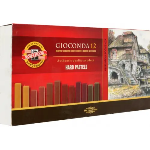 Koh-I-Noor Пастель твердая художественная Gioconda 8122, Brown Line, 12 цветов