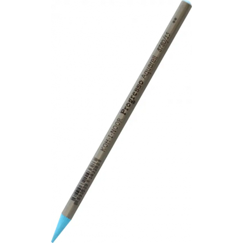 Koh-I-Noor Карандаш цельнографитный в лаке акварельный Progresso 8780/15, прозрачный голубой
