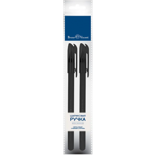 Bruno Visconti Набор из 2 синих шариковых ручек PointWrite. Black, 0.38 мм