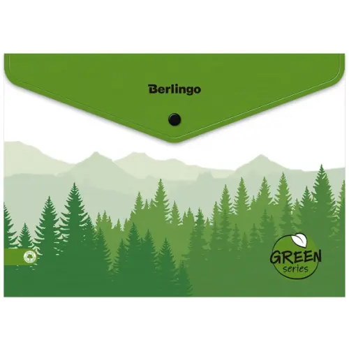 Berlingo Папка-конверт на кнопке Green Series, А4