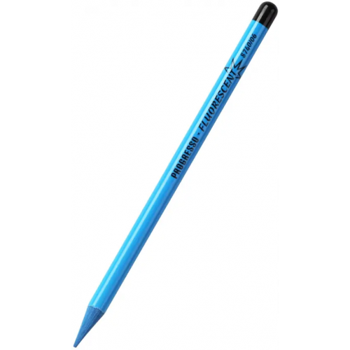 Koh-I-Noor Карандаш цельнографитный в лаке Progresso 8740 флуоресцентный, голубой