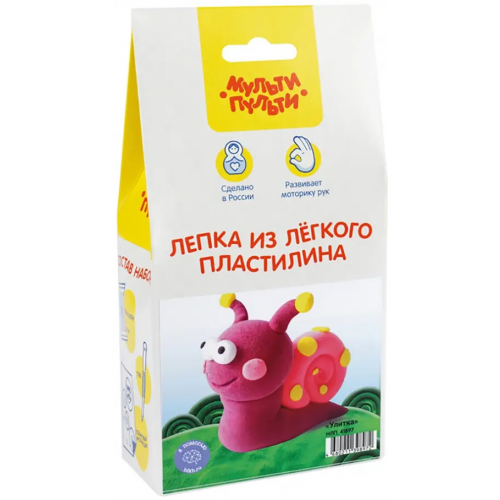 Мульти-Пульти Набор для лепки из легкого пластилина Улитка