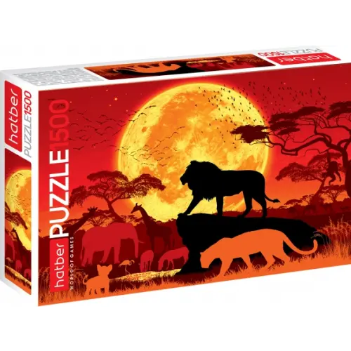 Хатбер Puzzle-1500 Полнолуние. Саванна