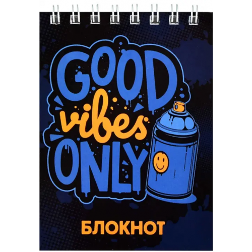 Феникс+ Блокнот Синий баллончик, А7, 40 листов, клетка