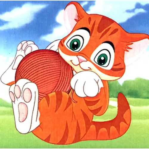 Kiki Алмазная мозаика. Игривый котенок