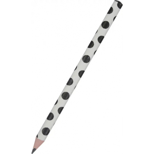 Bruno Visconti Карандаш чернографитовый HappyGraphix Jumbo. Black polka dots, 4В