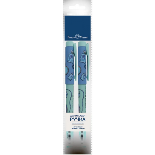 Bruno Visconti Набор из 2 синих шариковых ручек FreshWrite. Life Style. Blue dream, 0.7 мм