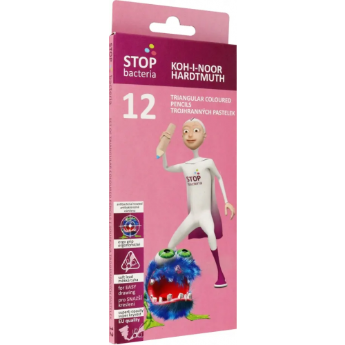 Koh-I-Noor Карандаши цветные Stop Bacteria 3192N, 12 цветов