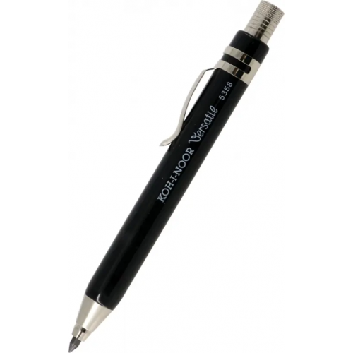 Koh-I-Noor Карандаш цанговый металлический с клипом Versatil, черный