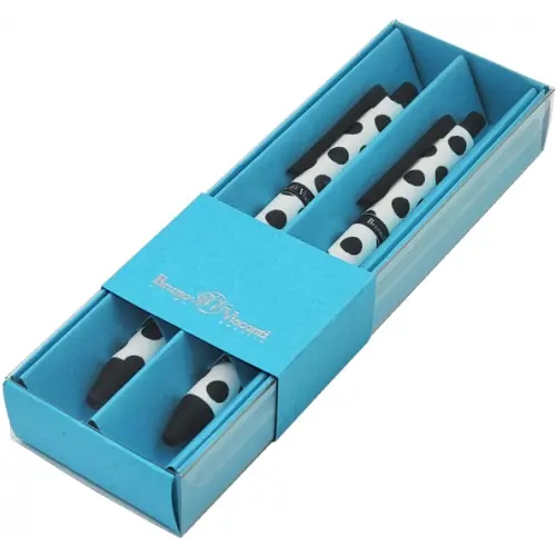 Bruno Visconti Набор шариковых автоматических ручек ArtClick. Black polka dots, синие, 2 штуки