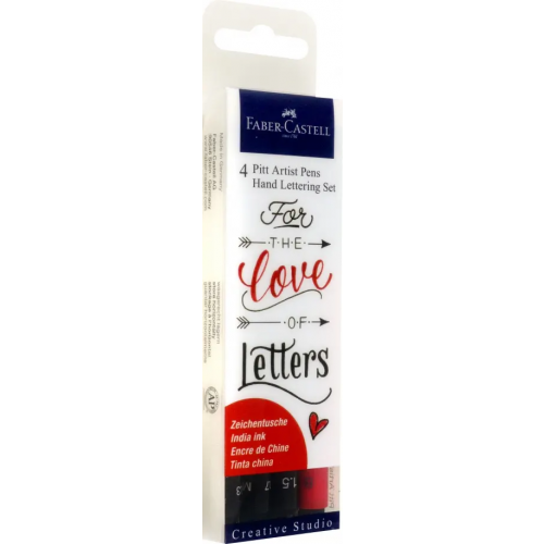 Faber-Castell Ручки капиллярные Lettering, 4 штуки