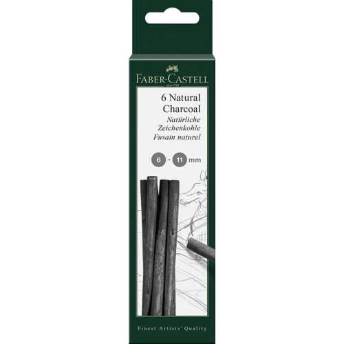 Faber-Castell Уголь натуральный Pitt Monochrome, 6-11 мм, 5 штук
