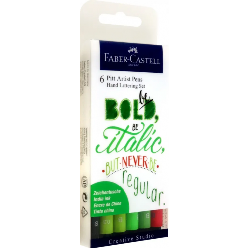 Faber-Castell Ручки капиллярные Lettering, 6 цветов
