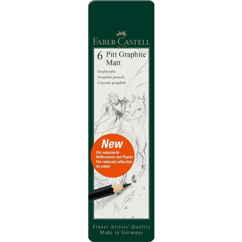 Faber-Castell Набор чернографитных карандашей Pitt Graphite Matt, 6 штук