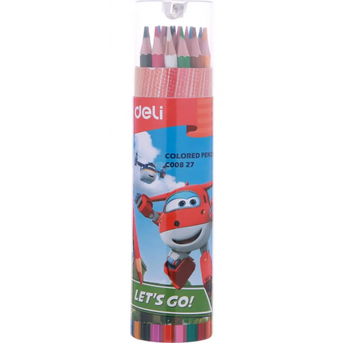 Deli Карандаши цветные Super Wings, 24 цвета