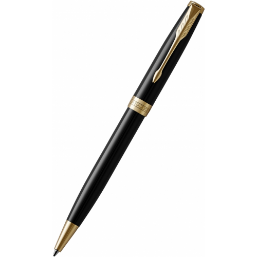 Parker Ручка шариковая автоматическая Black Lacquer GT, черная