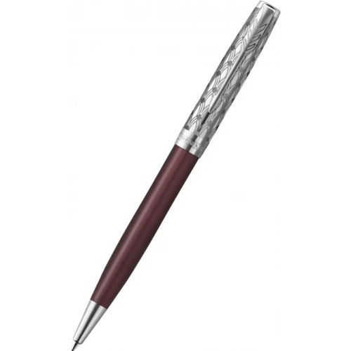 Parker Ручка шариковая автоматическая Metal&Red, черная