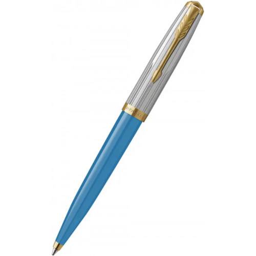 Parker Ручка шариковая автоматическая Premium Turquoise GT, черная