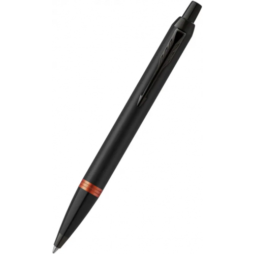 Parker Ручка шариковая автоматическая Professionals Flame Orange Black Trim, синяя