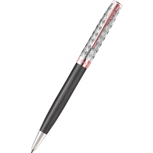 Parker Ручка шариковая автоматическая Metal&Grey PGT, черная