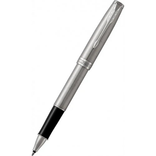 Parker Ручка-роллер Stainless Steel CT, черная