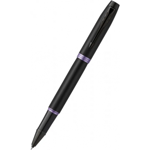 Parker Ручка-роллер Professionals Amethyst Purple Black Trim, черная