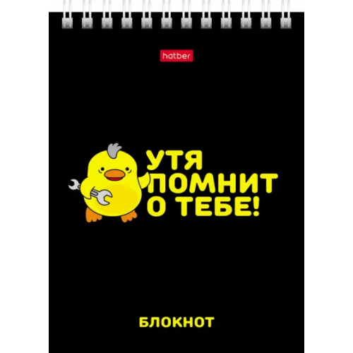 Хатбер Блокнот УтяКря, 40 листов, А6, клетка, в ассортименте