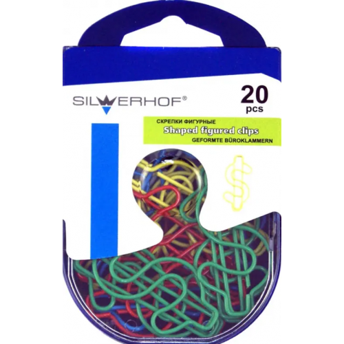 Silwerhof Скрепки фигурные Доллар, 20 штук