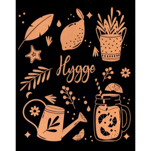 Принтбук Тетрадь Hygge, золото, 48 листов, клетка