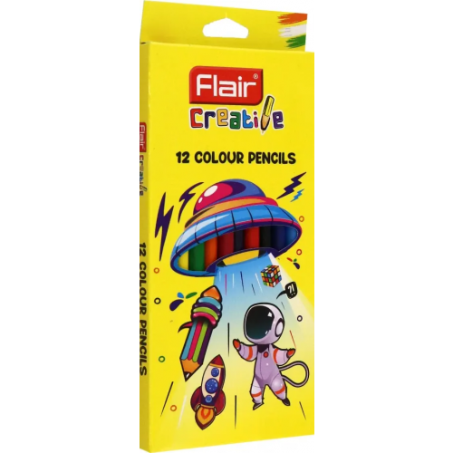 Flair Карандаши цветные, 12 цветов, трехгранные