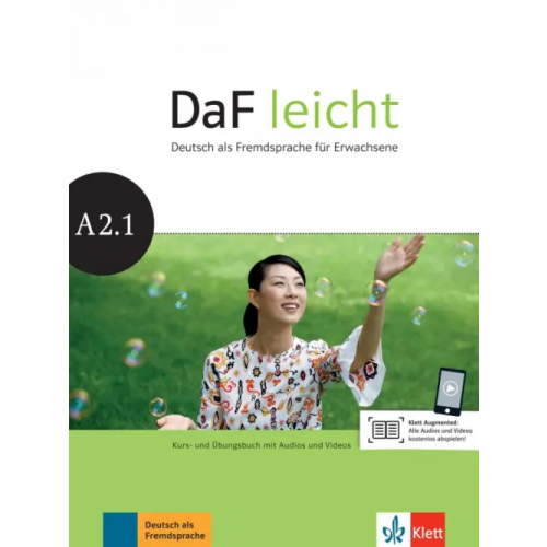 Klett DaF leicht A2.1. Deutsch als Fremdsprache für Erwachsene. Kurs- und Übungsbuch mit Audios und Videos Korner Elke, Jentges Sabine, Lundquist-Mod Angelika