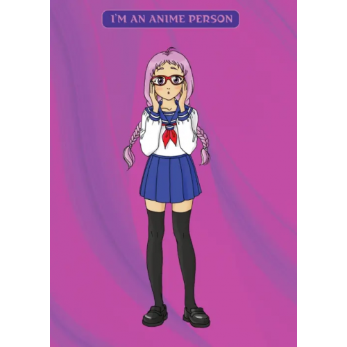 Эксмо Блокнот I'm an anime person, 40 листов, точка, А4